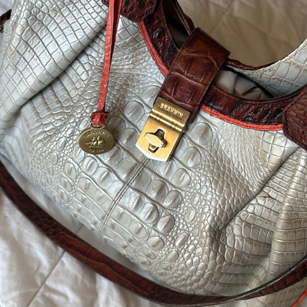 Brahmin Elisa Seashell Tri-Color Bag - Picture 3 of 10